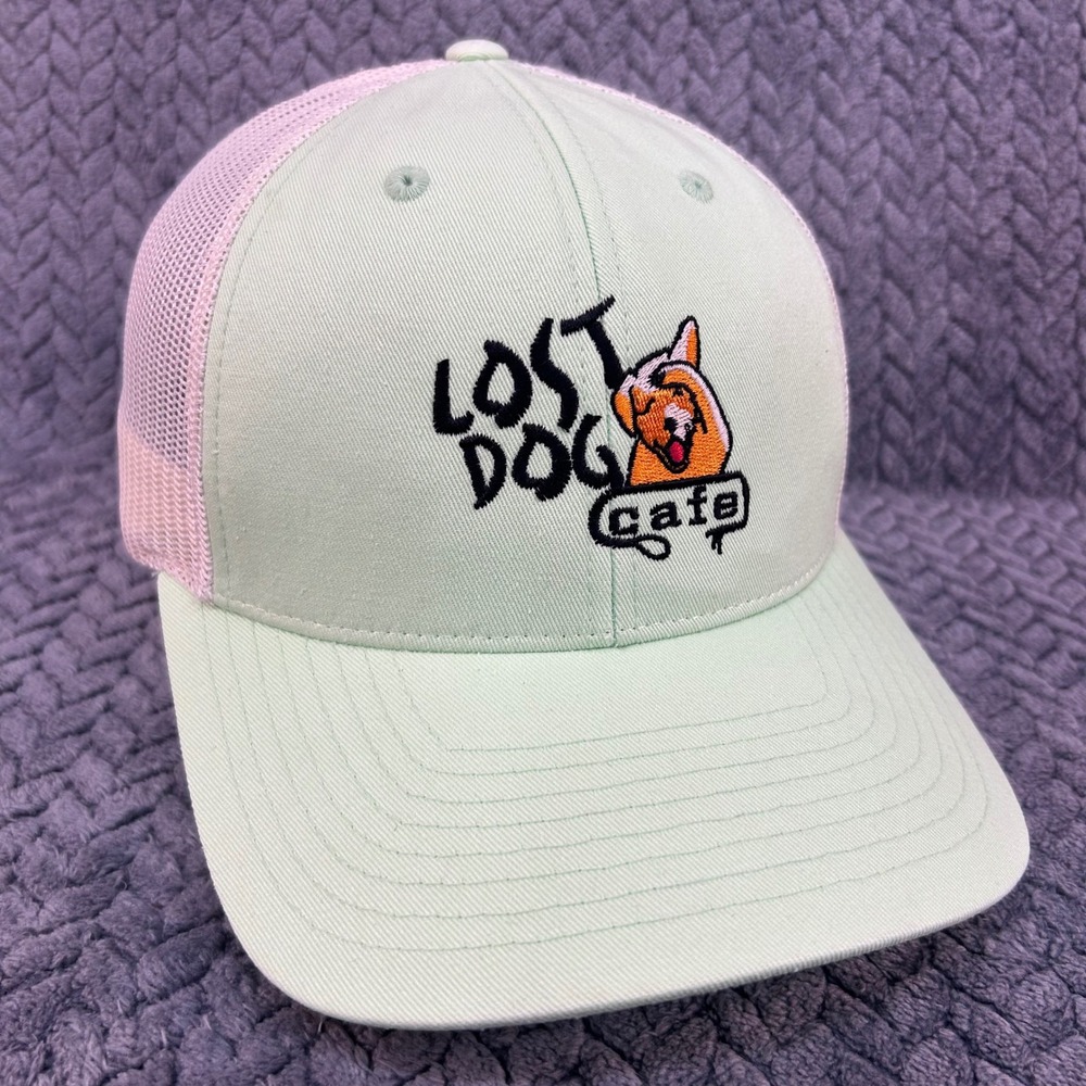 Lost Dog Cafe Mens Mint Richardson Trucker Hat Folly Beach SC Snapback MD/LG